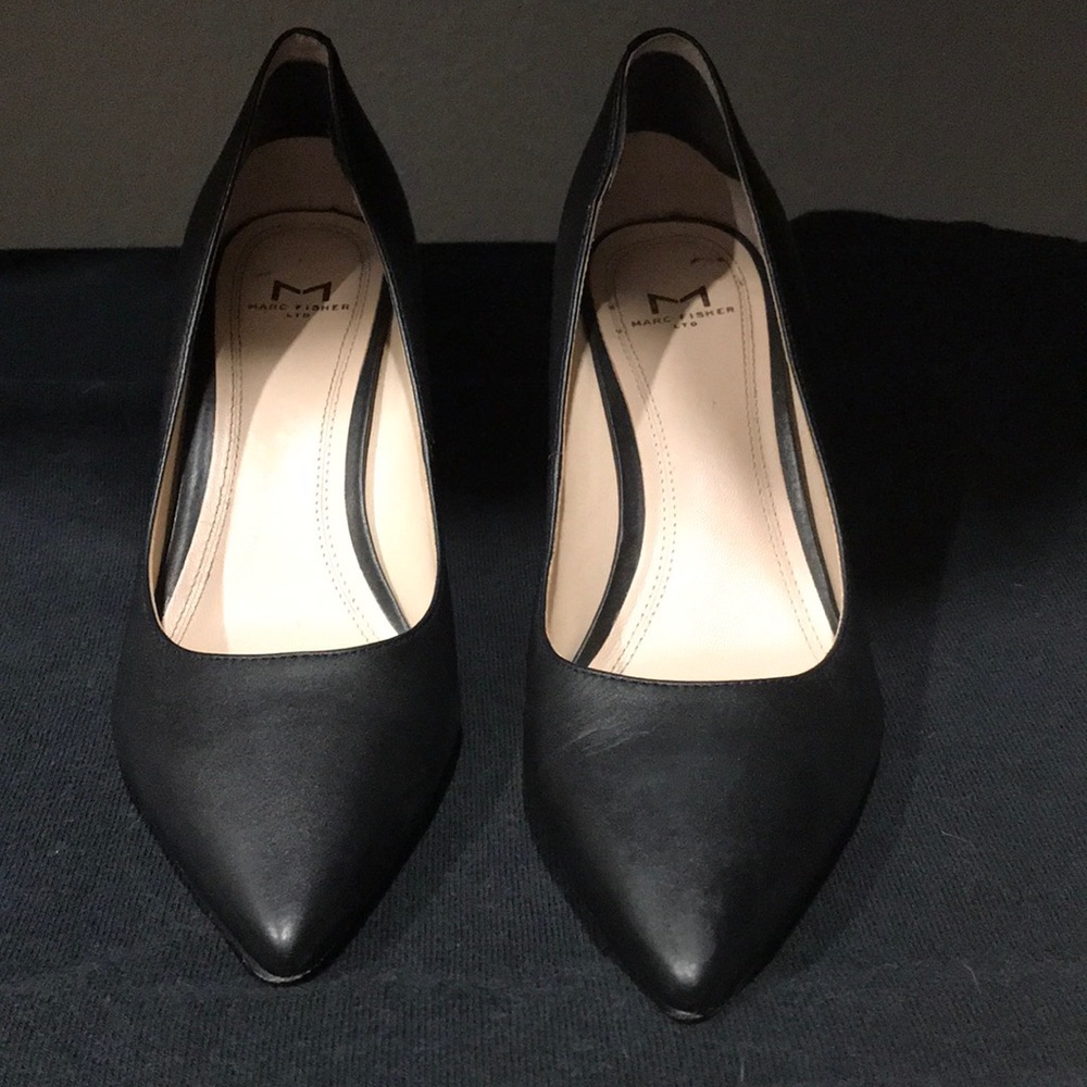 Black pointed heels